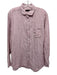 Saks Fifth Ave Size M Red & White Linen Striped Button Down Long Sleeve Shirt Red & White / M