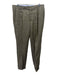 Luciano Barbera Size 50 Olive Green Linen Solid Zip Fly Men's Pants Olive Green / 50