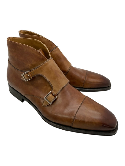 Magnanni Shoe Size 12 Brown Leather Solid Men's Shoes Brown / 12