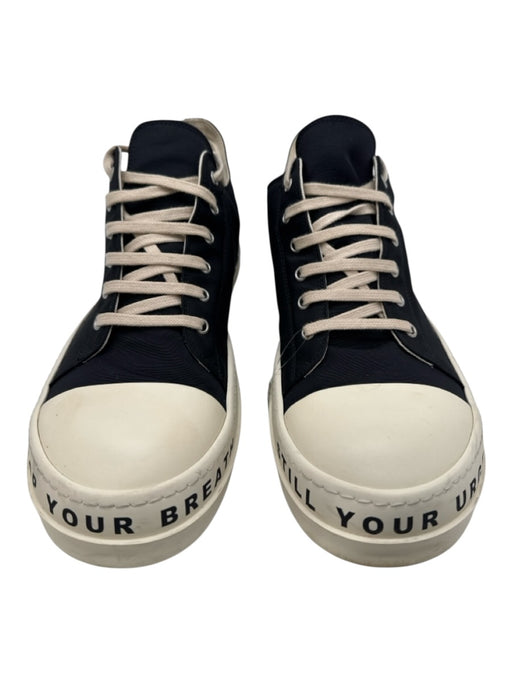 Rick Owens DRKSHDW Shoe Size 45 AS IS Black & White Canvas Low Top Lace Up Shoes Black & White / 45