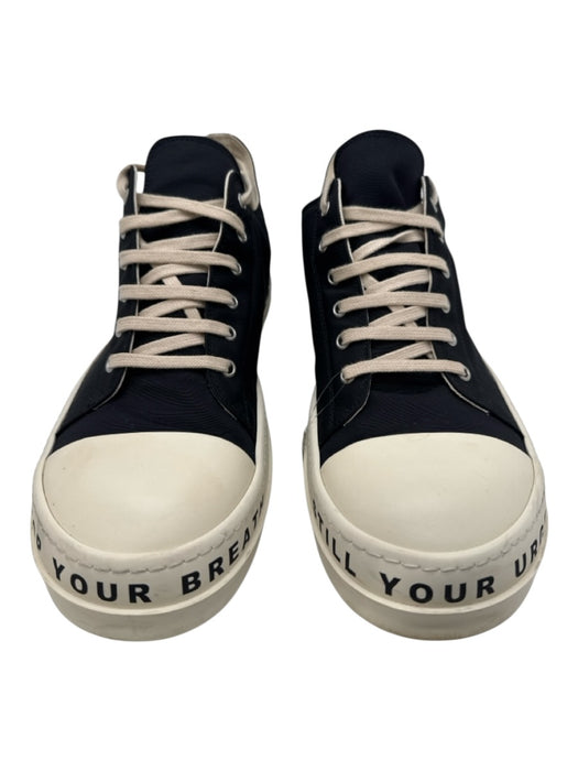 Rick Owens DRKSHDW Shoe Size 45 AS IS Black & White Canvas Low Top Lace Up Shoes Black & White / 45