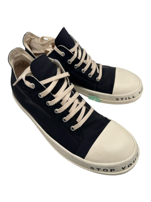 Rick Owens DRKSHDW Shoe Size 45 AS IS Black & White Canvas Low Top Lace Up Shoes Black & White / 45
