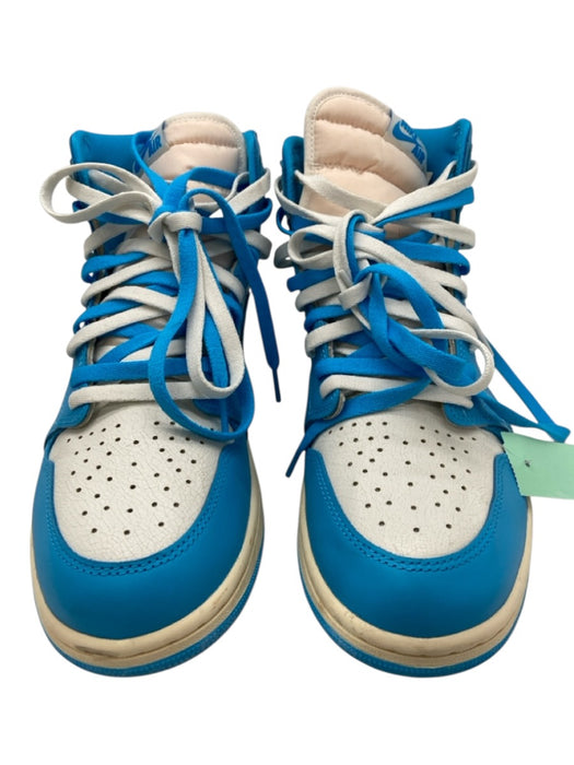 Jordan Shoe Size 11.5 Blue & White Leather High Top Lace Up Men's Shoes Blue & White / 11.5
