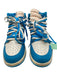 Jordan Shoe Size 11.5 Blue & White Leather High Top Lace Up Men's Shoes Blue & White / 11.5