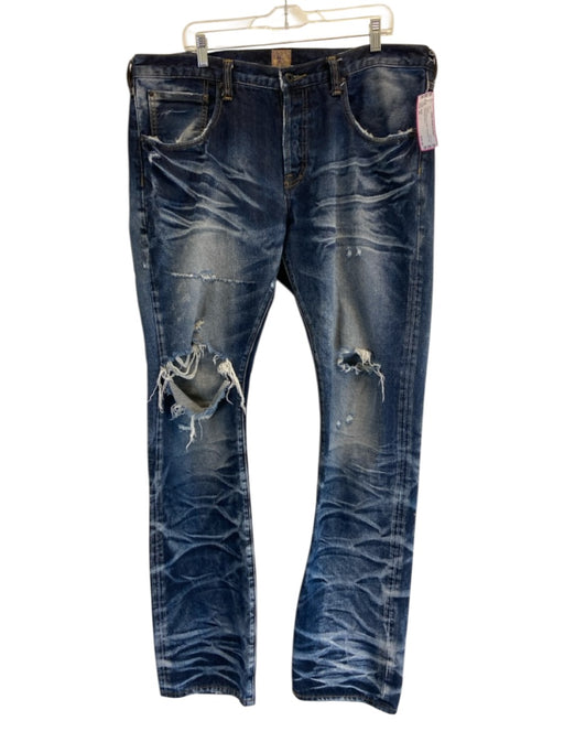 PRPS Size 38 Dark Wash Cotton Distressed Slim Men's Pants Dark Wash / 38