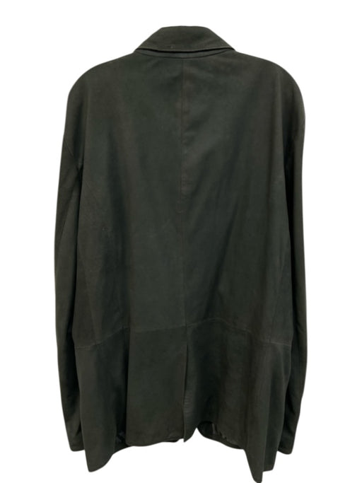 John Varvatos Size 58 Dark Gray Suede Solid Button Up Blazer Men's Jacket Dark Gray / 58