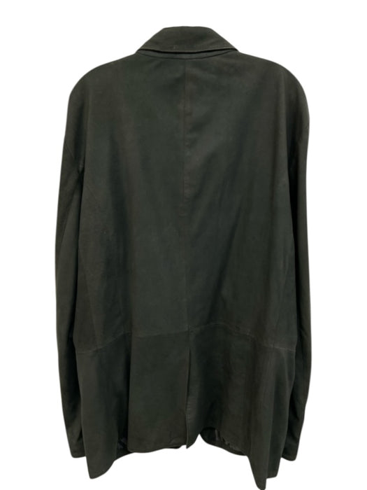 John Varvatos Size 58 Dark Gray Suede Solid Button Up Blazer Men's Jacket Dark Gray / 58