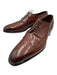 Santoni Shoe Size 13 Dark Brown Leather Broguing Dress Wingtip Men's Shoes Dark Brown / 13