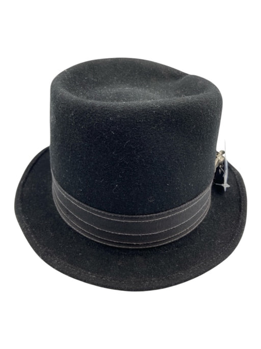 Goorin Bros Black Felt Solid Fedora Men's Hat Black
