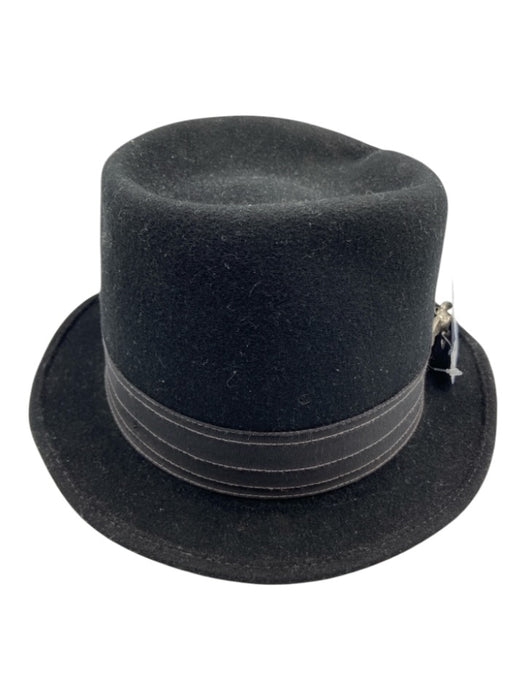 Goorin Bros Black Felt Solid Fedora Men's Hat Black