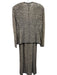 Giorgio Armani Size 16 Black & White Silk Blend Spaghetti Strap Floral Dress Set Black & White / 16