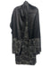 Feraud Size Est L Black & White Silk Sleeveless Abstract Print Beaded Dress Set Black & White / Est L