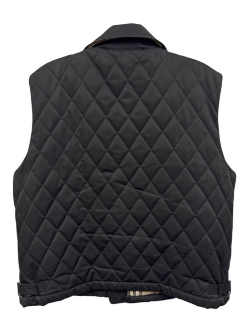 Burberry Size XL Black, Beige, Red Polyester Zip Front Quilted Plaid Vest Black, Beige, Red / XL