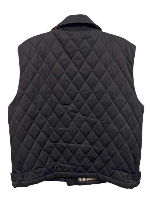 Burberry Size XL Black, Beige, Red Polyester Zip Front Quilted Plaid Vest Black, Beige, Red / XL