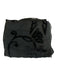 Salvatore Ferragamo Black Silk Blend Square Floral Velvet Rolled Hem scarf Black