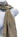 Sonjia Beige & Multi Silk Rectangle Mixed Floral Striped scarf Beige & Multi