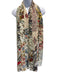 Sonjia Beige & Multi Silk Rectangle Mixed Floral Striped scarf Beige & Multi