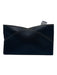DelVaux Black Leather Zip Close Tulip contrast stitch Clutch Bag Black / Small