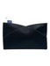 DelVaux Black Leather Zip Close Tulip contrast stitch Clutch Bag Black / Small