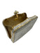 Judith Leiber Clear & Gold Crystals Push Clasp Crossbody Strap Mirror Incl Bag Clear & Gold / Mini
