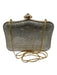 Judith Leiber Clear & Gold Crystals Push Clasp Crossbody Strap Mirror Incl Bag Clear & Gold / Mini