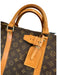 Louis Vuitton Mixed Brown Canvas & Leather Top Handle Monogram Zip Close Bag Mixed Brown / XL