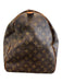 Louis Vuitton Mixed Brown Canvas & Leather Top Handle Monogram Zip Close Bag Mixed Brown / XL