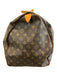 Louis Vuitton Mixed Brown Canvas & Leather Top Handle Monogram Zip Close Bag Mixed Brown / XL