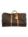 Louis Vuitton Mixed Brown Canvas & Leather Top Handle Monogram Zip Close Bag Mixed Brown / XL