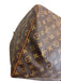 Louis Vuitton Mixed Brown Canvas & Leather Top Handle Monogram Zip Close Bag Mixed Brown / XL