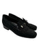Tod's Shoe Size 40 Black Leather Suede Round Toe Logo silver hardware Loafers Black / 40