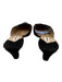 Manolo Blahnik Shoe Size 41 Black Leather Suede Almond Toe Cut Out Mule Pumps Black / 41