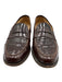 Manolo Blahnik Shoe Size 40.5 Dark Brown Leather Round Toe Croc Embossed Loafers Dark Brown / 40.5