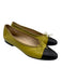 Chanel Shoe Size 41 Green & Black Leather Round Toe Interlocking CC Flats Green & Black / 41