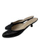 Chanel Shoe Size 41 Black Leather Patent Leather Interlocking CC Toe Cap Pumps Black / 41