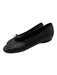 Chanel Shoe Size 40 Black Leather Upper Round Toe Interlocking CC Quilted Flats Black / 40