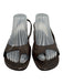 Christian Louboutin Shoe Size 41 Dark Brown Leather Cut Out Thong Flat Sandals Dark Brown / 41