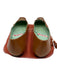 Guillaume Hinfray Shoe Size 40 Brown & Mint Print Leather Square Toe Flat Flats Brown & Mint Print / 40
