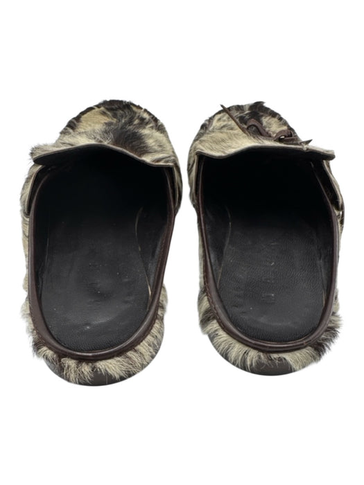Marni Shoe Size 40 Brown & Gray Leather Pony Hair Animal Print Round Toe Flats Brown & Gray / 40