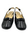 Prada Shoe Size 40.5 Black Leather Square Toe Logo Block Heel sling back Pumps Black / 40.5