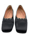 Prada Shoe Size 40 Black & Navy Satin Patent Leather Square Toe Block Heel Pumps Black & Navy / 40