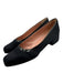 Prada Shoe Size 40 Black & Navy Satin Patent Leather Square Toe Block Heel Pumps Black & Navy / 40