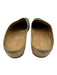 Prada Shoe Size 40.5 Green & Gold Leather Satin Square Toe Mule Flats Green & Gold / 40.5
