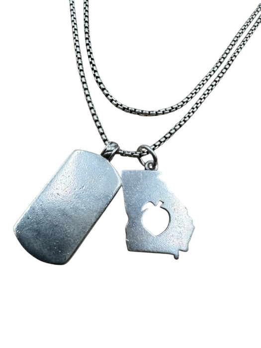 David Yurman Silver Metal Men's Necklace Silver