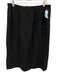 Valentino Size 16 Black Acetate & Viscose Back Zip Midi pleats Vintage Skirt Black / 16