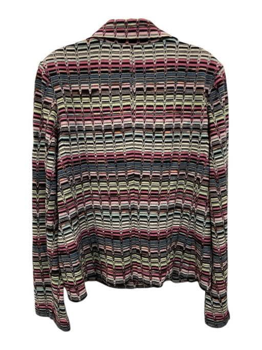 Missoni Size 46 Black & Multi Wool & Rayon Vintage Blazer 3 button Jacket Black & Multi / 46