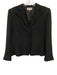 Giorgio Armani Size 12 Black Acetate & Silk Long Sleeve Button Up Blazer Blazer Black / 12