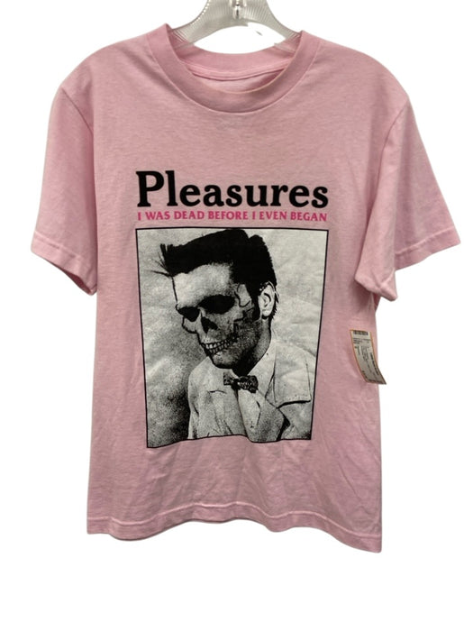 Pleasures Size S Pink Cotton Skull T shirt Crew Men's Short Sleeve Pink / S