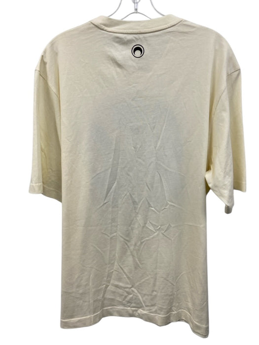 Marine Serre Size L Off White Cotton Surfboards T shirt Crew Men's Short Sleeve Off White / L