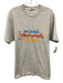 Saintwoods Size L Gray Cotton Words T shirt Crew Men's Short Sleeve Gray / L